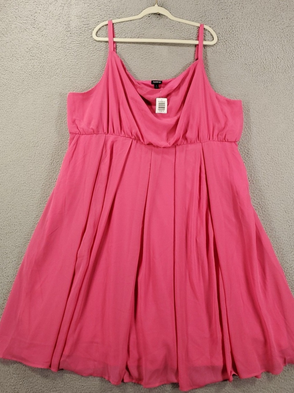 torrid Hot Pink Draped Cami Cocktail Dress Large